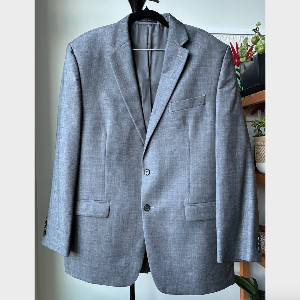 Lauren Ralph Lauren Men's Gray Wool Blazer - 43r